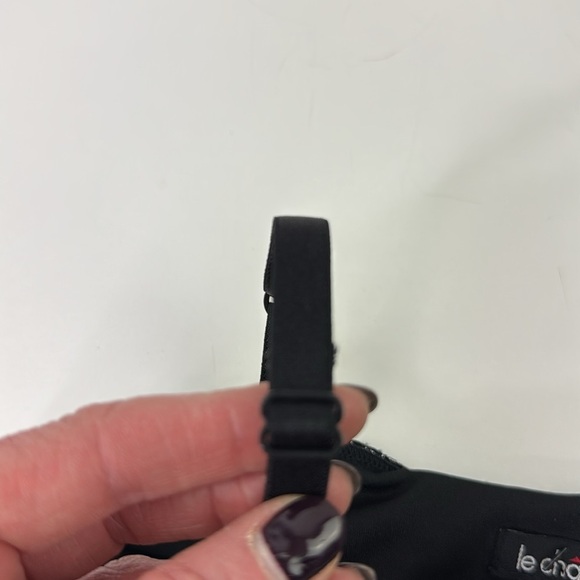 le Chateau black with metallic silver threading tank camisole top - Picture 4 of 8